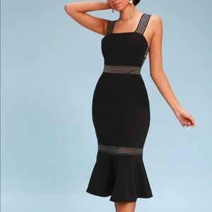 New Finders Keepers Firelight Black Midi Dress